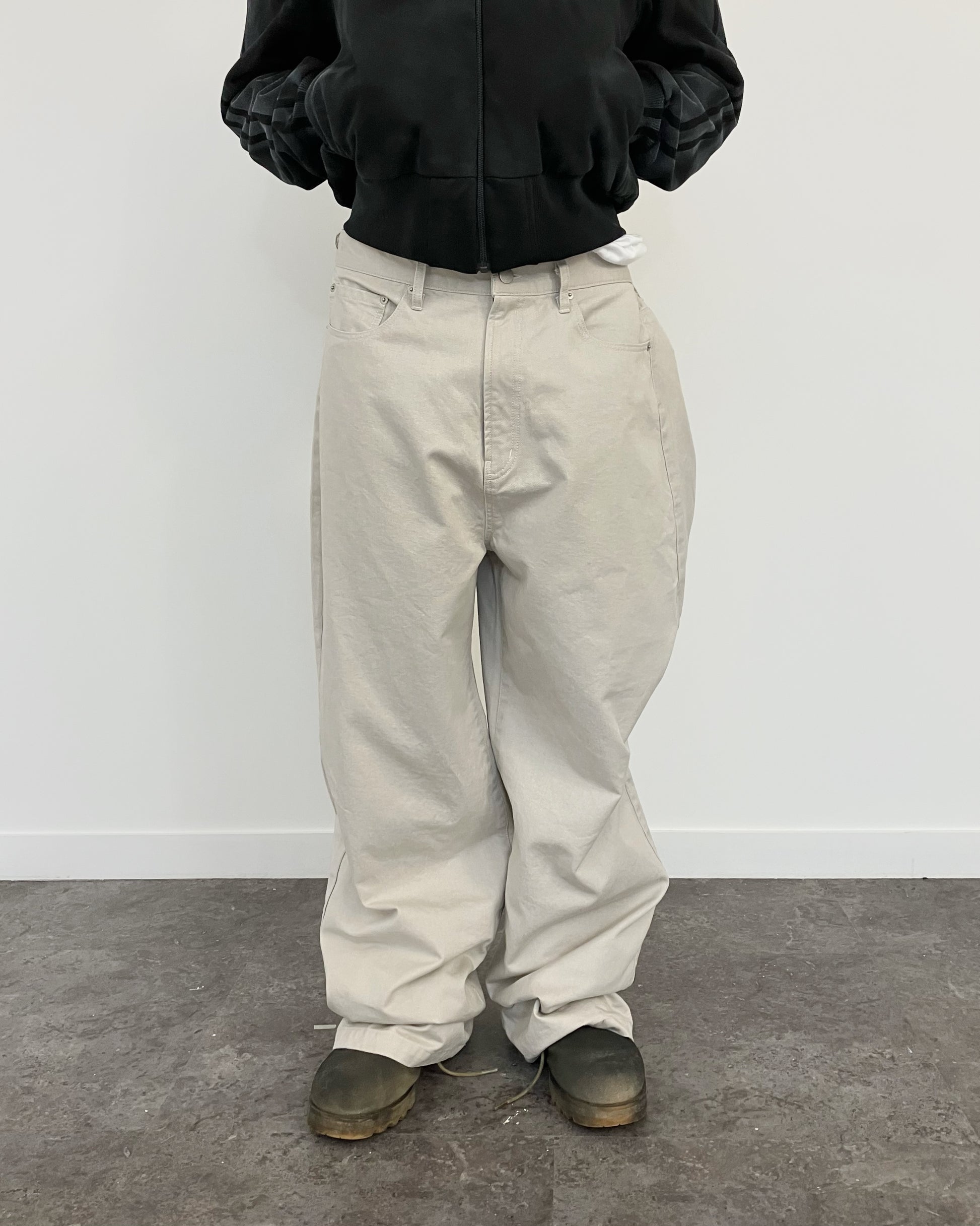 SIDE PANEL LAYERED PANTS LIGHT GRAY-EGNARTS-APOC STORE