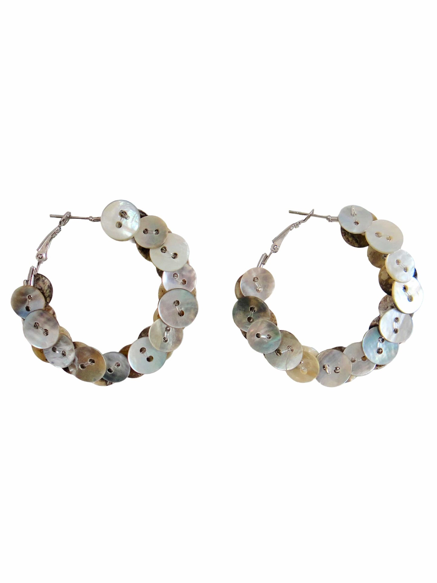 Pearl button earrings-Alisa Cayoo-APOC STORE