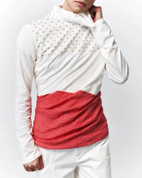 Twisted block Long sleeve 001 _ White-Taekh-APOC STORE