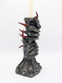 Dark Blue Speckled Double-Hand Candlestick-Naomi Gilon-APOC STORE