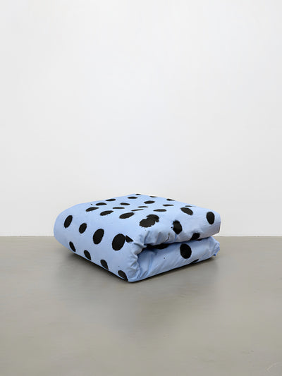 Sky Blue / Black Polka Duvet Cover-Pattern Chineso-APOC STORE