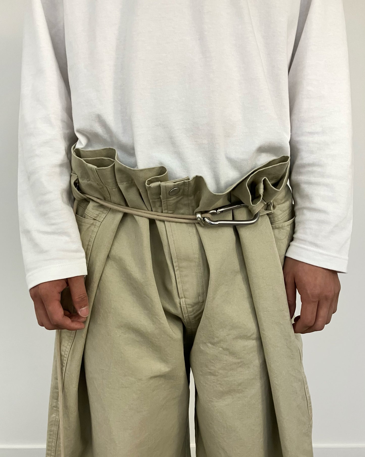 ADJUSTABLE CARABINER PANTS BEIGE-EGNARTS-APOC STORE