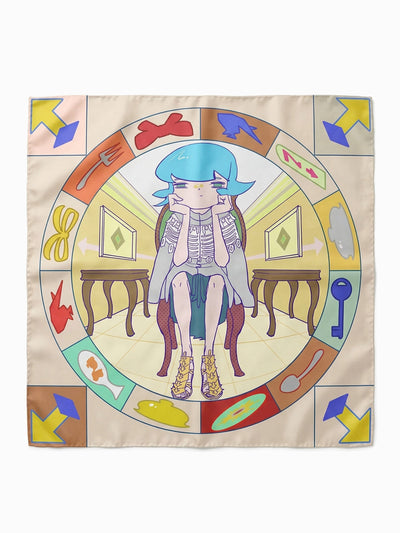 chöke.hq “Hotel” Silk Scarf – UK Travel Theme-Chöke-APOC STORE