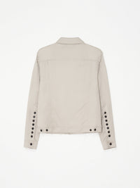 Distressed Wool Trucker Jacket 001 - Beige-Taekh-APOC STORE