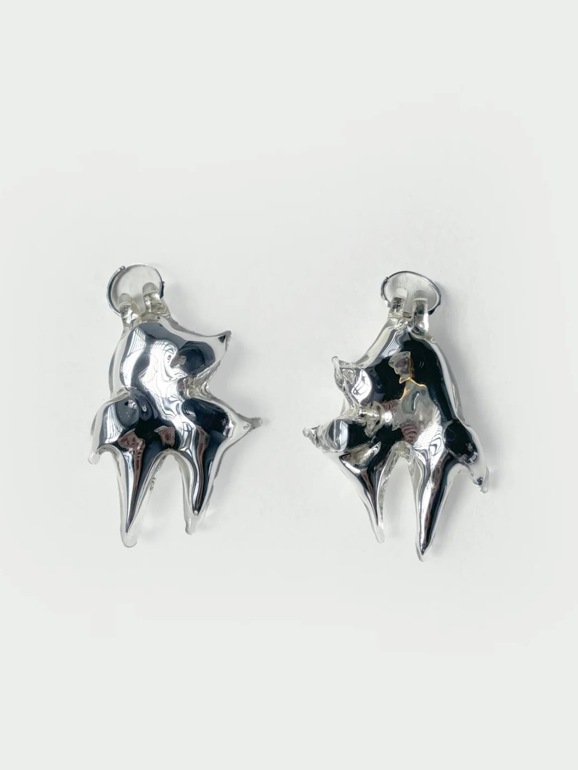 KA’AGUY_555 Glass Silver Earrings-Pia Glassworks-APOC STORE