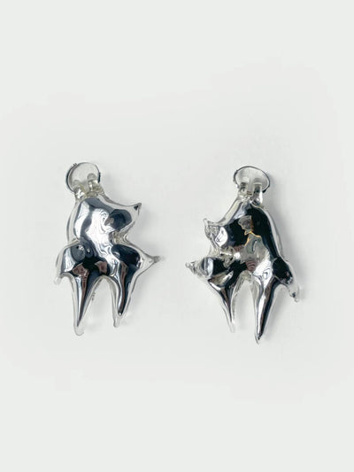 KA’AGUY_555 Glass Silver Earrings-Pia Glassworks-APOC STORE