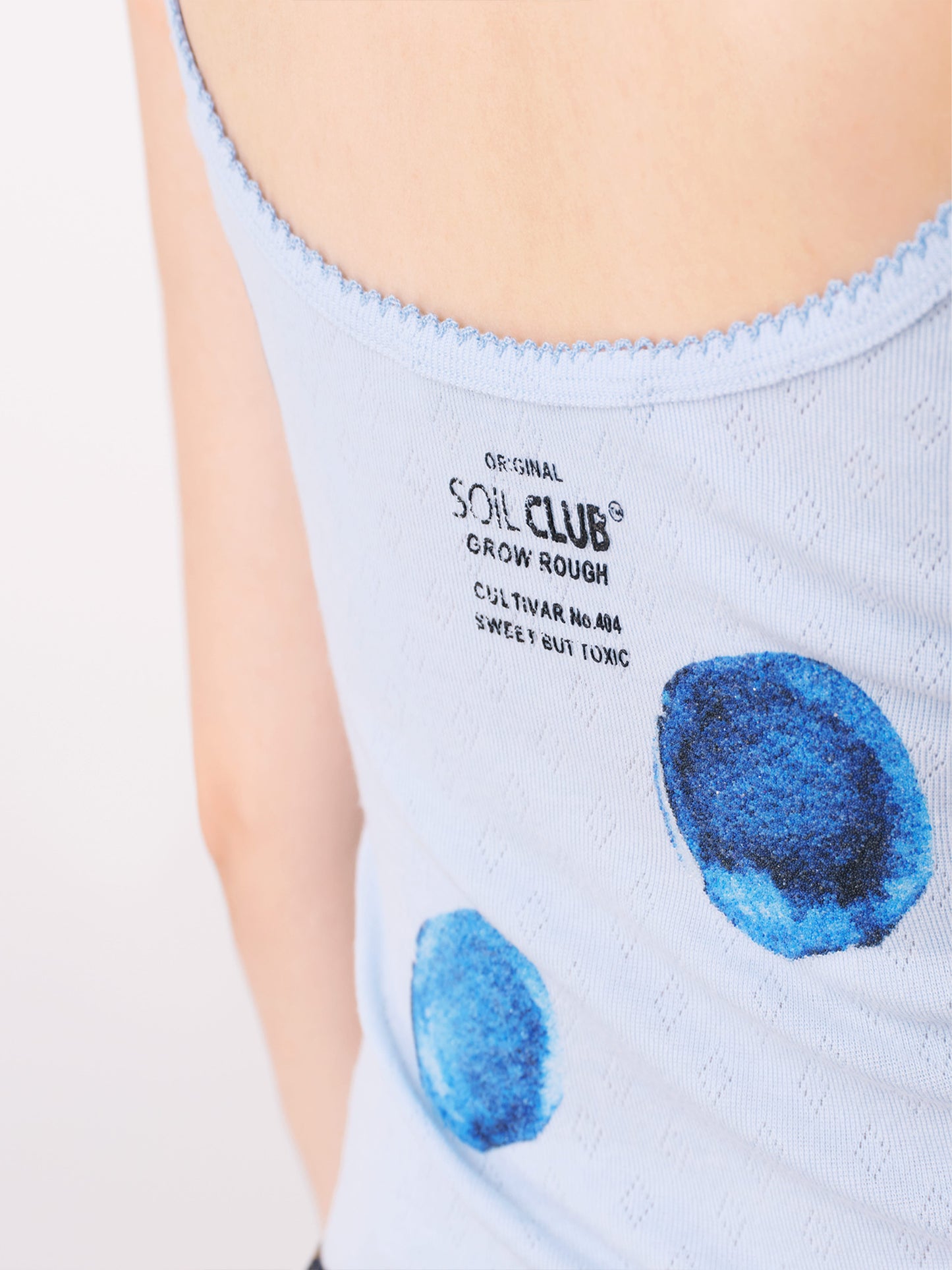 Blue Transparent Caviar Dot Camisole-TRINITE Studio-APOC STORE
