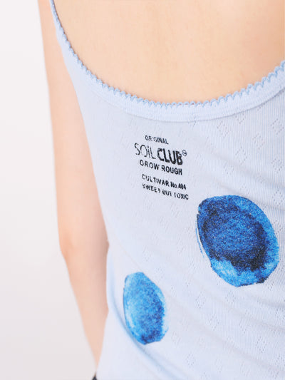 Blue Transparent Caviar Dot Camisole-TRINITE Studio-APOC STORE