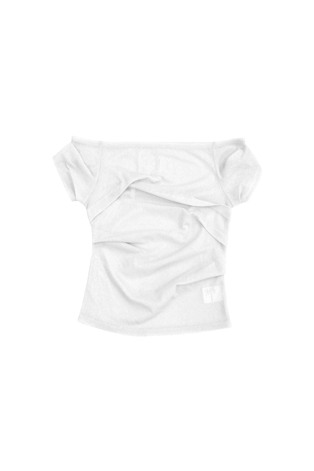 draping off-shoulder top white-Lalameemee-APOC STORE