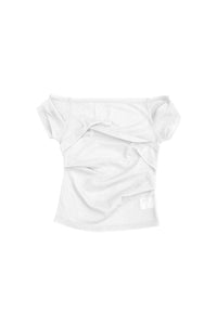 draping off-shoulder top white-Lalameemee-APOC STORE
