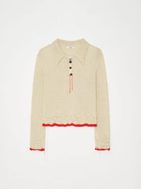 Hand Distressed collar knit001 - Ivory-Taekh-APOC STORE