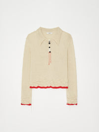 Hand Distressed collar knit001 - Ivory-Taekh-APOC STORE