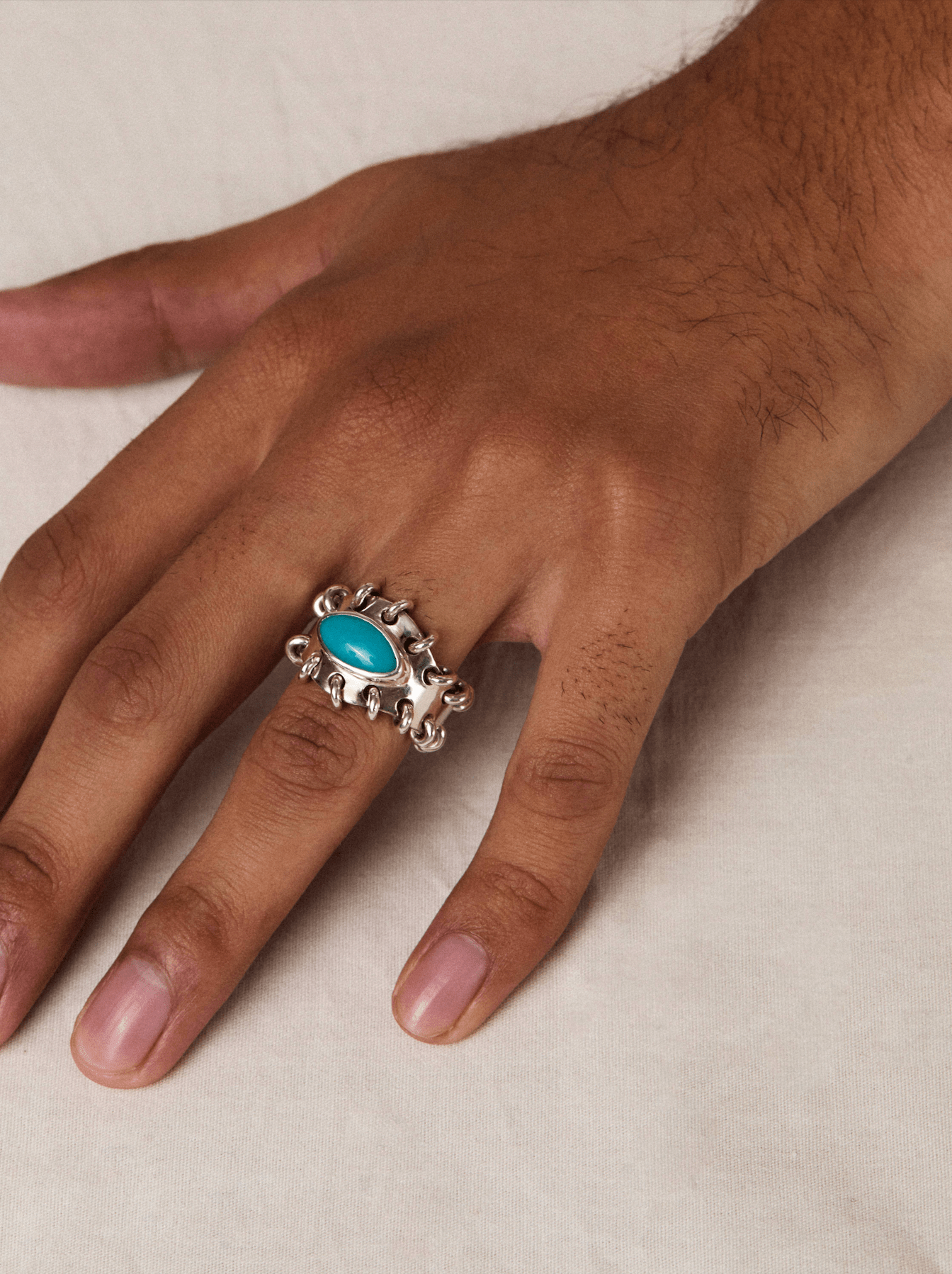 Nazar Ring Turquoise-Zohra Rahman-APOC STORE
