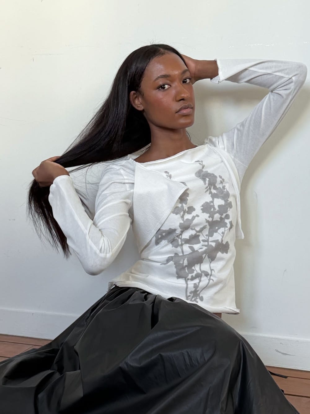 Hollyhock Front Drape Tee-Julye Han-APOC STORE