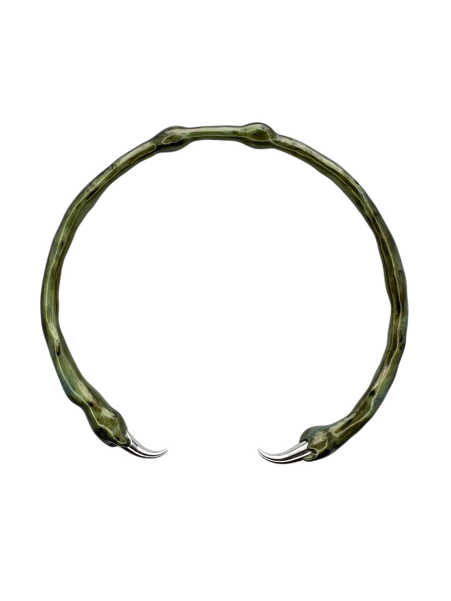 Green choker with spikes-CASPER DIY-APOC STORE