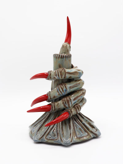 Blue-Grey One-Hand Candlestick-Naomi Gilon-APOC STORE
