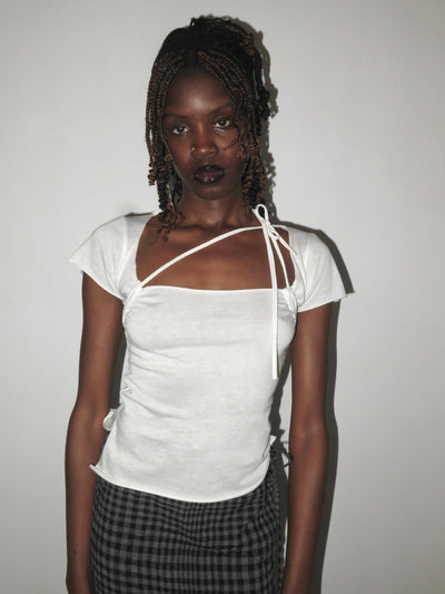 Alessia Top Shortsleeves Ivory-ATH-APOC STORE