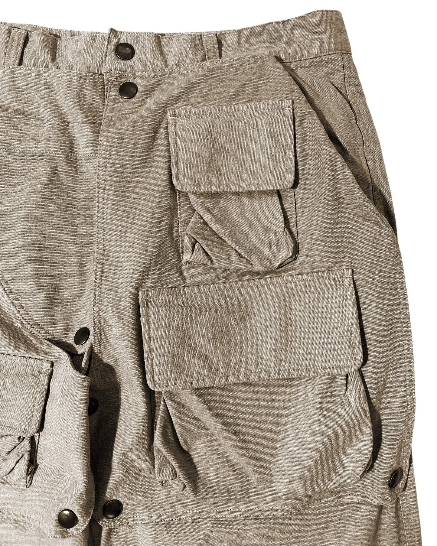 HIDDEN CARGO POCKET PANTS BEIGE-EGNARTS-APOC STORE