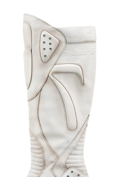 Boxing High Heel Boots White-EMPTY BEHAVIOR-APOC STORE