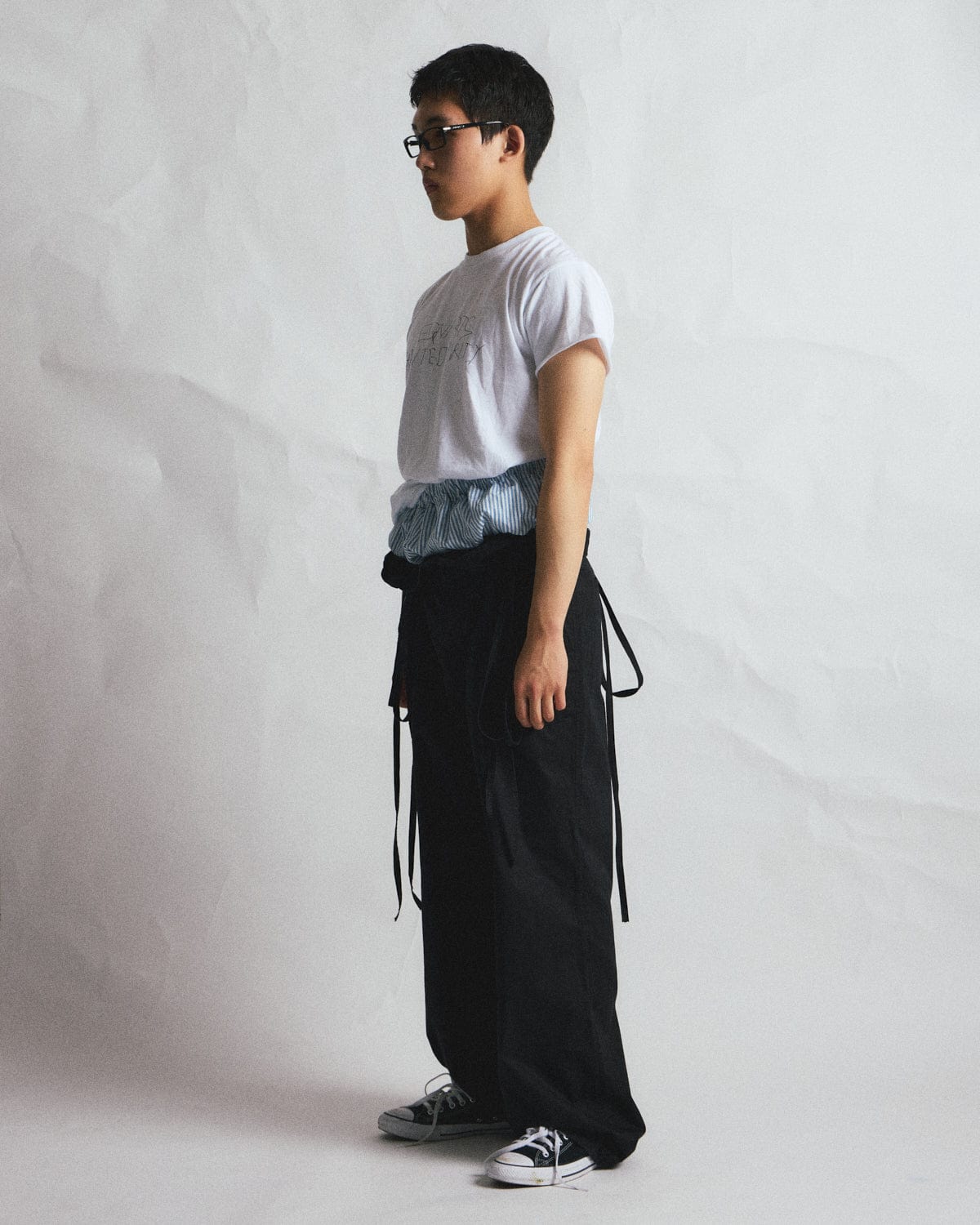 ADJUSTABLE COTTON PANTS BLACK-EGNARTS-APOC STORE