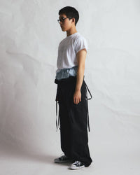ADJUSTABLE COTTON PANTS BLACK-EGNARTS-APOC STORE