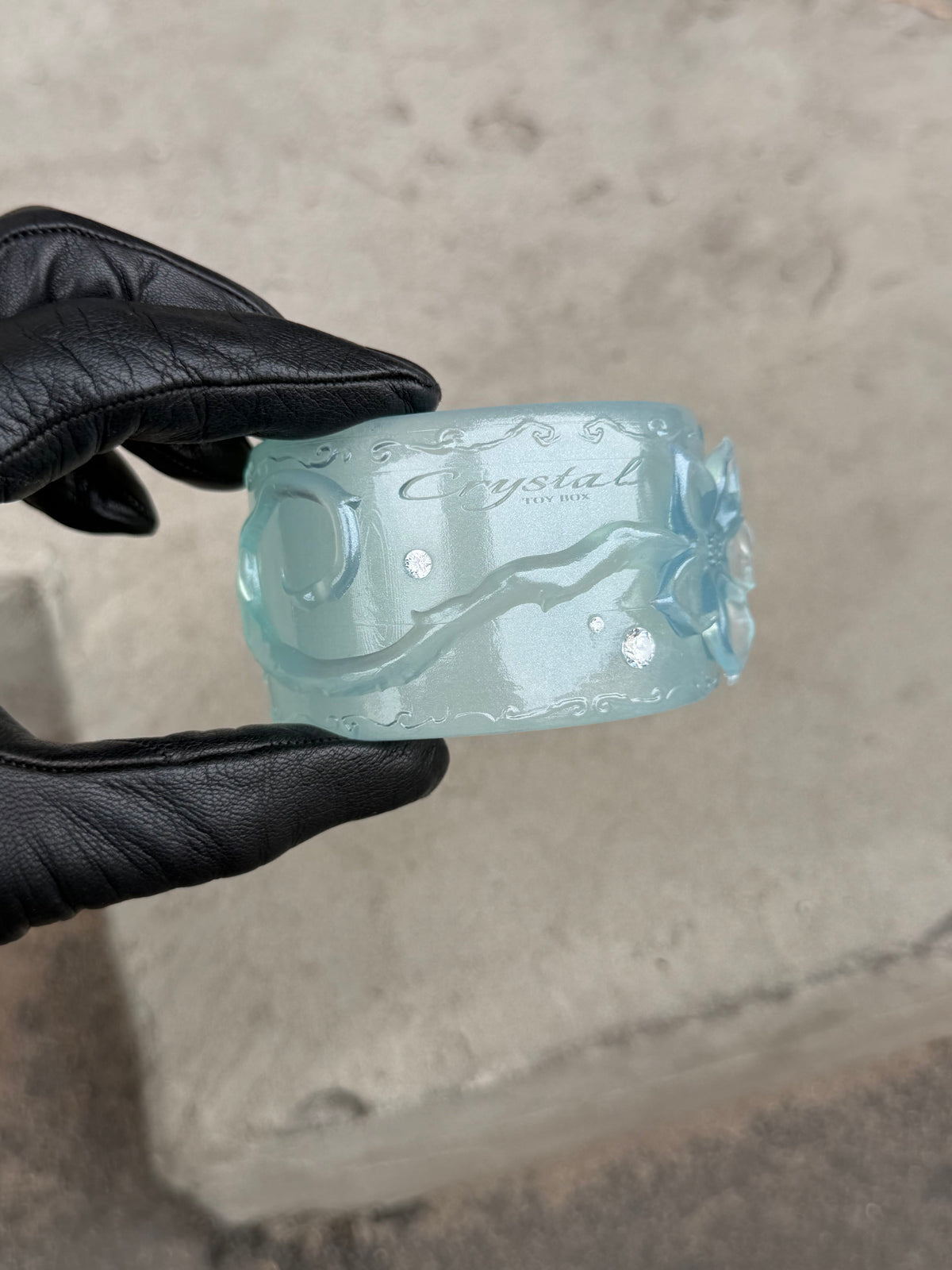 Flower Bangle - Blue Quartz-Crystal-APOC STORE