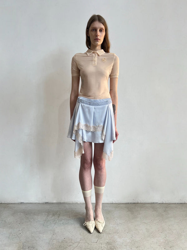 Mesh Polo Shirt with logo embroidery-Nastyamasha-APOC STORE