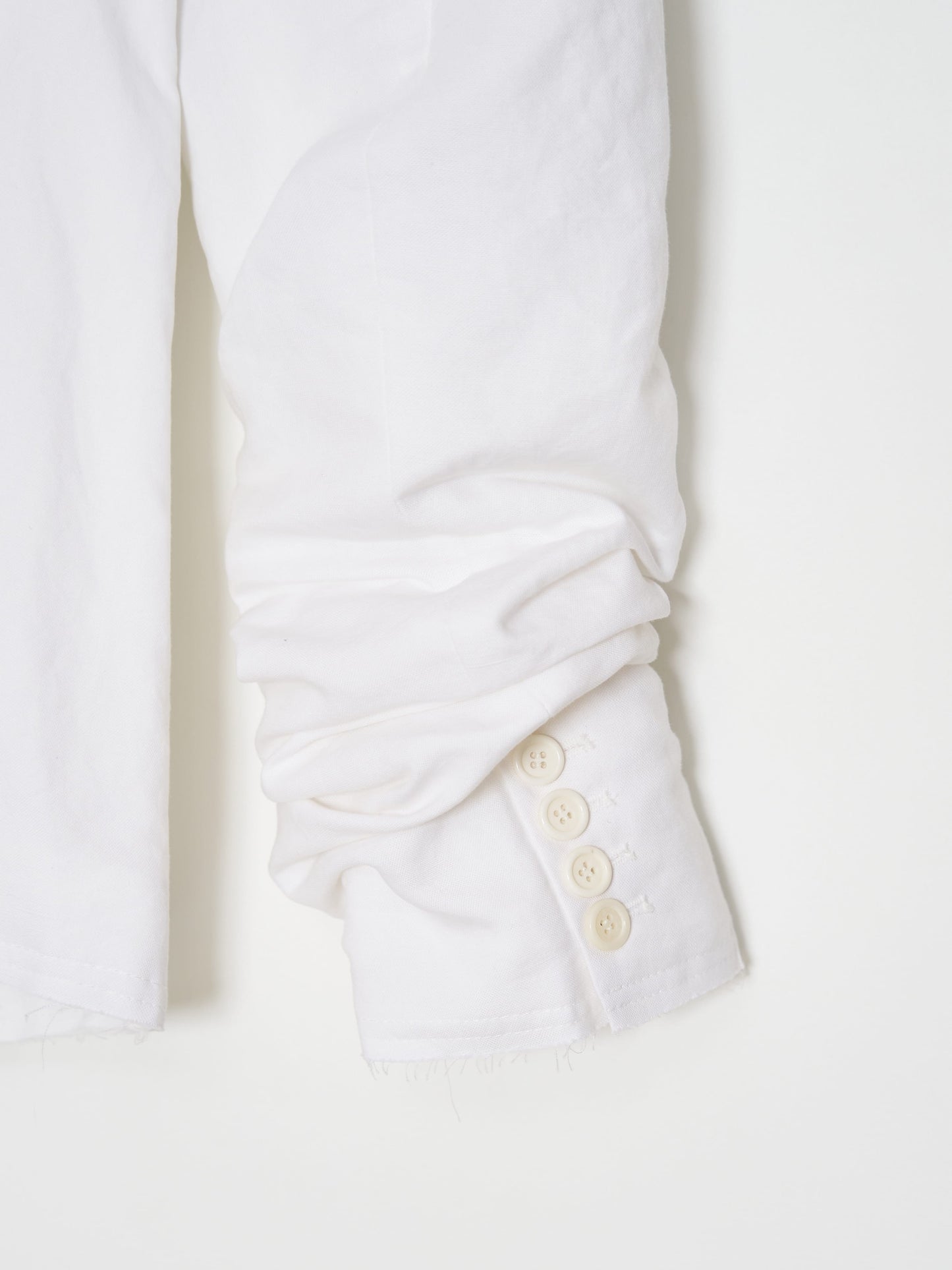 Glitched Summer Sleeve Tailored Jacket 001 _ White-Taekh-APOC STORE