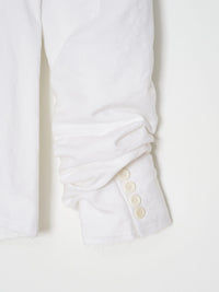 Glitched Summer Sleeve Tailored Jacket 001 _ White-Taekh-APOC STORE
