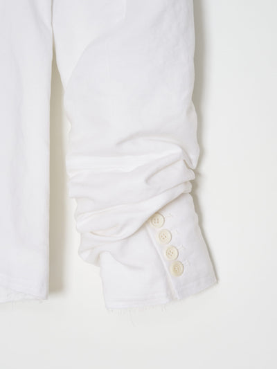 Glitched Summer Sleeve Tailored Jacket 001 _ White-Taekh-APOC STORE
