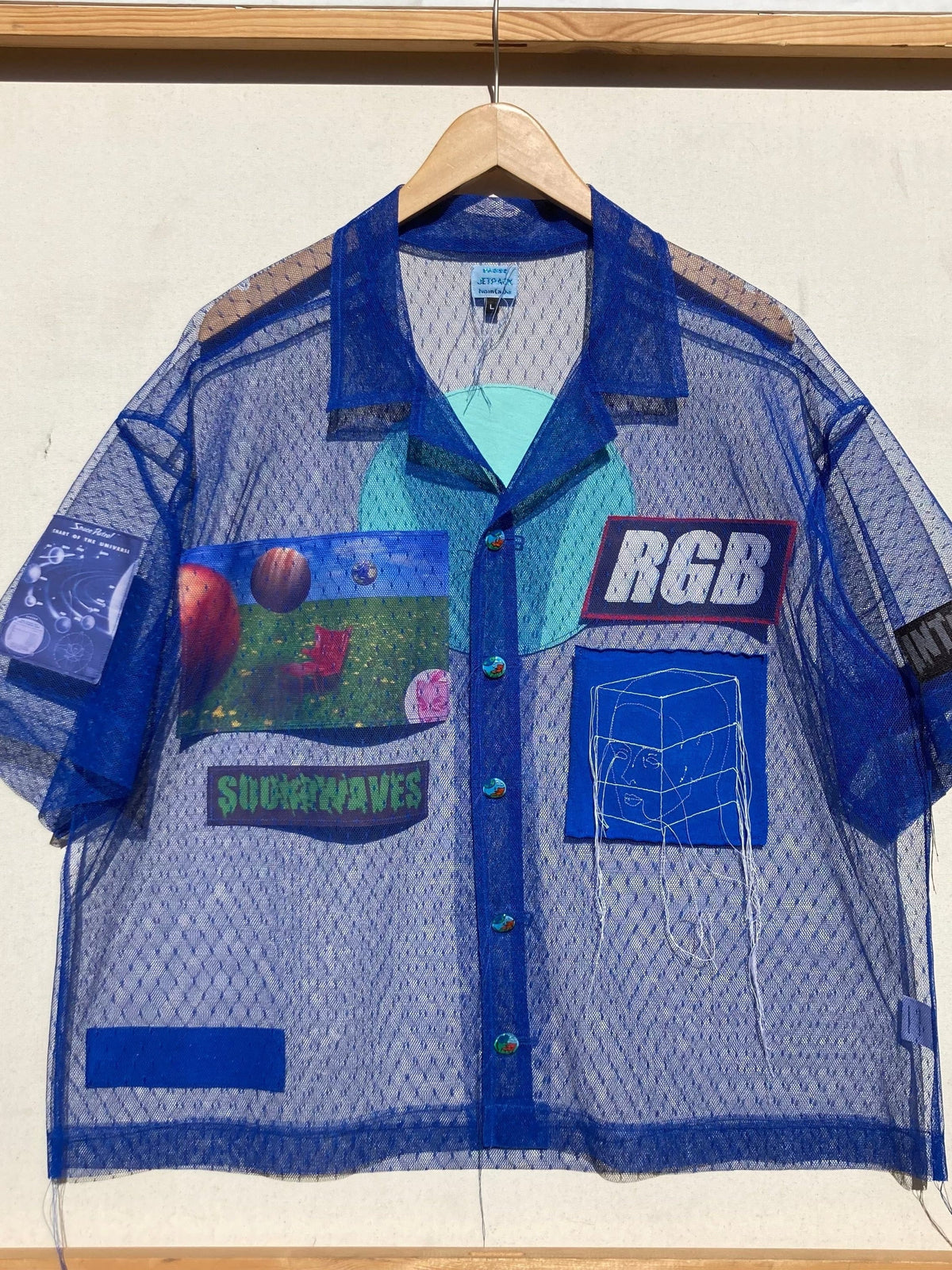 Blue Tulle Collage Shirt-Jetpack Hom(m)e-APOC STORE