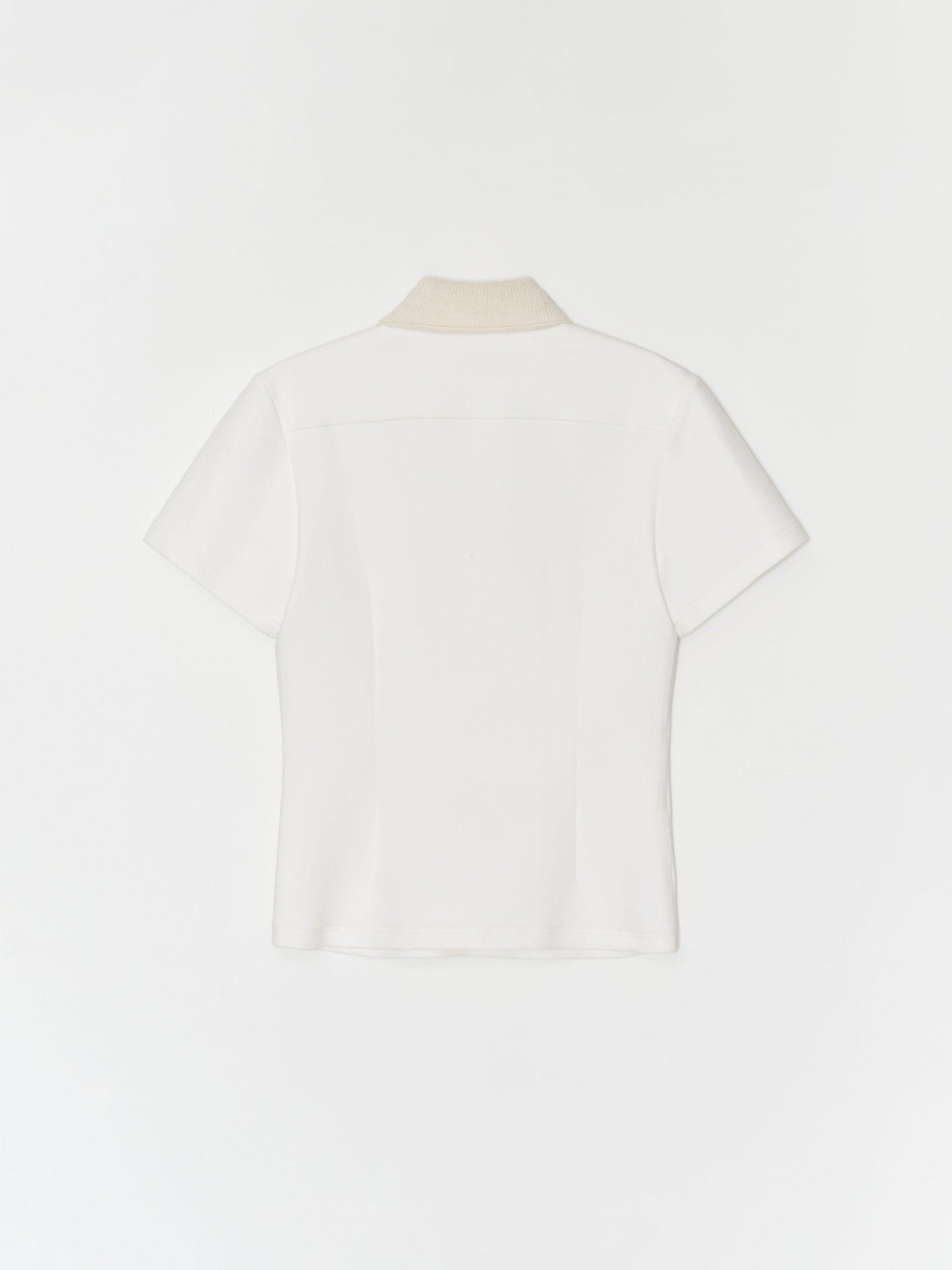 Button work Polo shirt 001 _ White-Taekh-APOC STORE