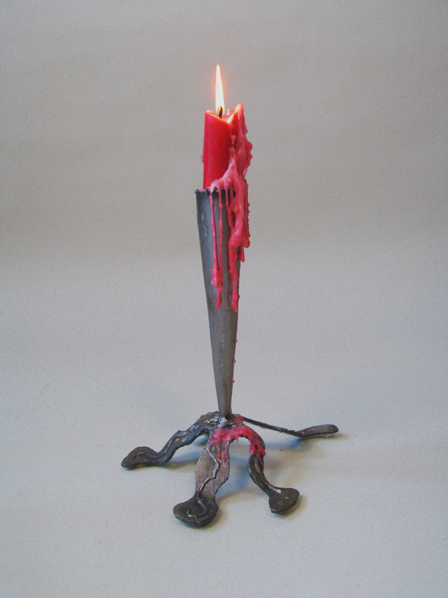 Pair of Steel Candleholders-Myakin-APOC STORE