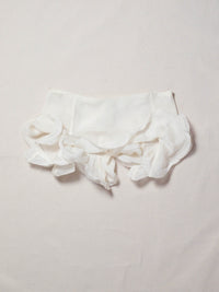 Slutty Mini Skirt in Ivory Silk-Pedro Trindade-APOC STORE