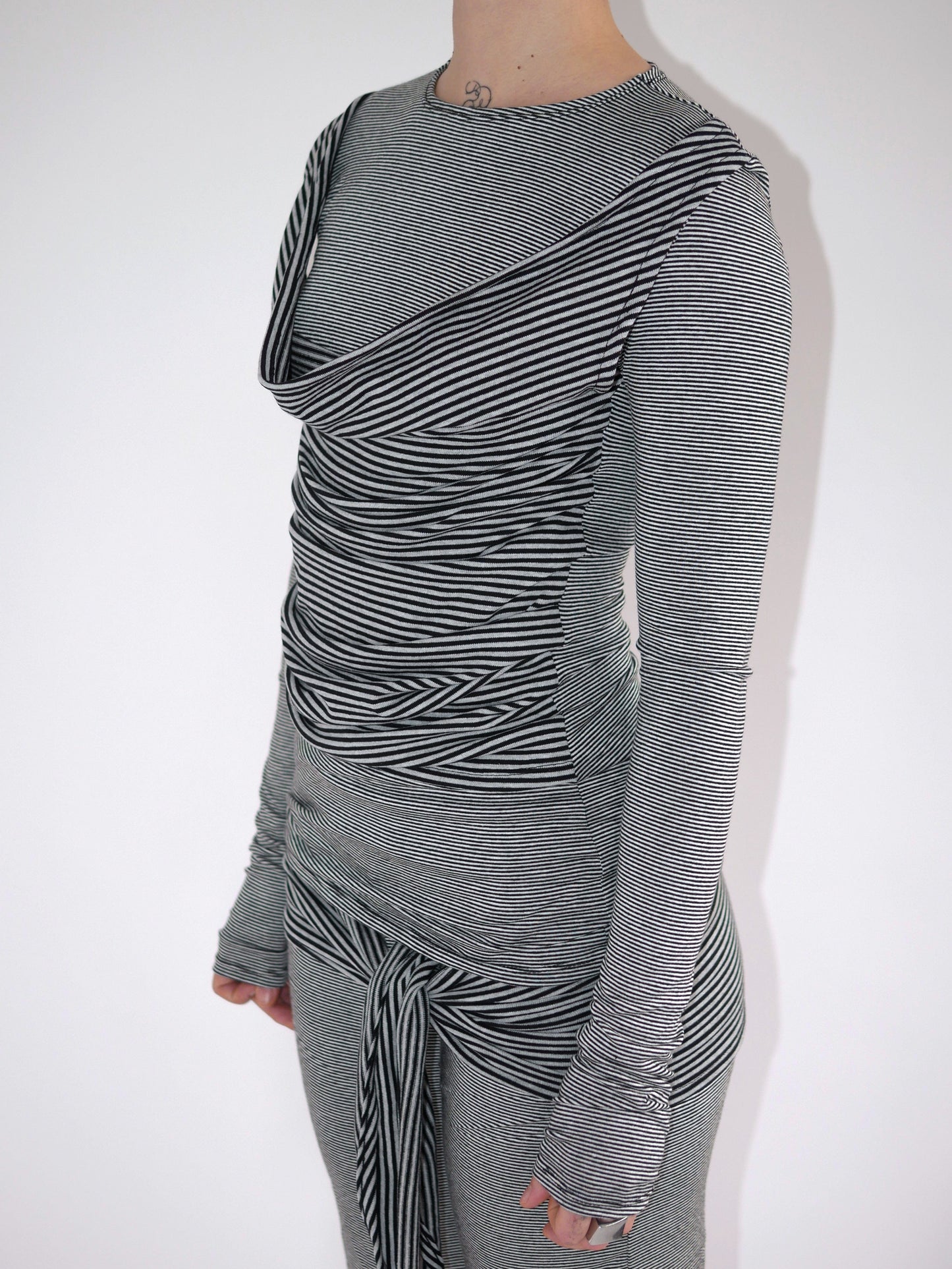 THE STRIPY TOP-Kenza Iatrides-APOC STORE