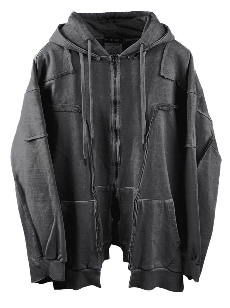 Surgery Remake over pigment hood jacket charcoal – APOC STORE