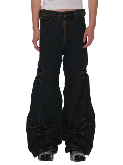 Washed Crease Jeans-XIMONLEE-APOC STORE