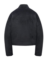 Contour Alpaca Jacket (Midnight Black)-MINKIMHO-APOC STORE