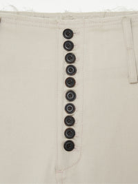 Distressed Wool Flair fit Pants 001 - Beige-Taekh-APOC STORE