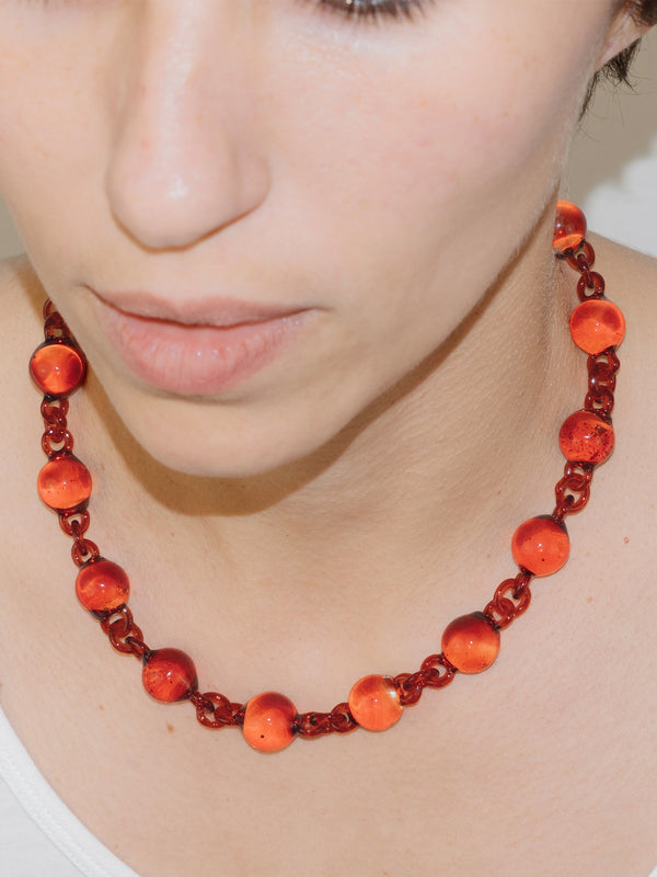 Orb Bold Necklace Red-Clara Schweers-APOC STORE