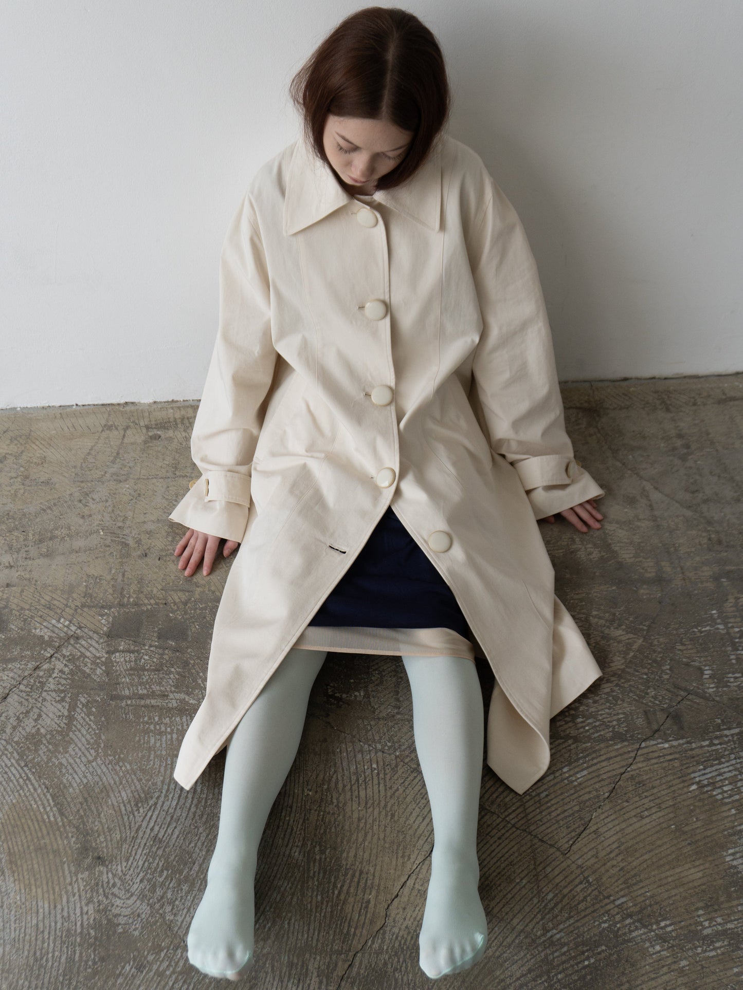 Cloudy Vintage Coat-mesh blanca-APOC STORE