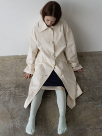 Cloudy Vintage Coat-mesh blanca-APOC STORE