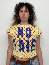 NO FAIR Bubble Knit Tee-Scar Kennedy-APOC STORE