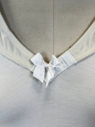 White Shoulderpad Bra Top-Lou de Bètoly-APOC STORE