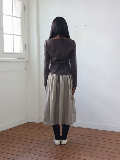 Fig Front Drape Tee-Julye Han-APOC STORE