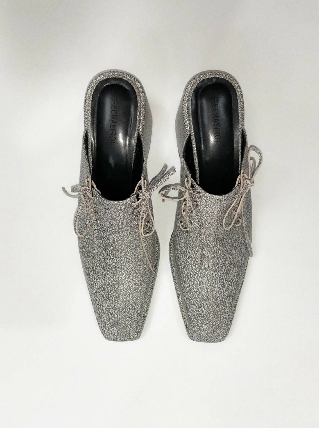 Lace Up Wedge Mule-EECHAEROI-APOC STORE