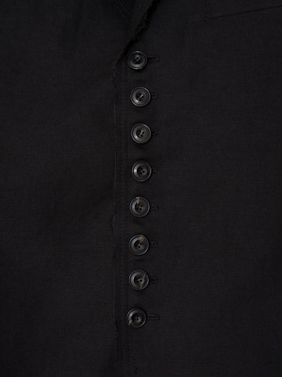 Glitched Summer Sleeve Tailored Jacket 001 _ Black-Taekh-APOC STORE