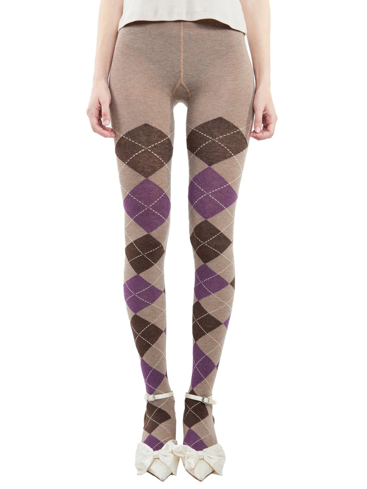 Classic Naomi Tights Pink and Brown-LAKRAS-APOC STORE