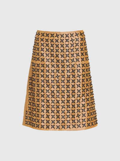 Skirt with Stars Yellow-Nensi Avetisian-APOC STORE
