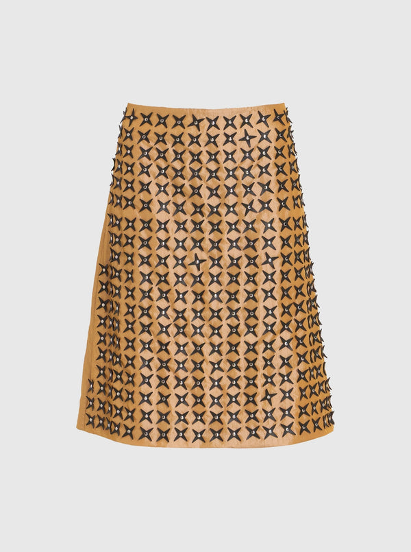 Skirt with Stars Yellow-Nensi Avetisian-APOC STORE